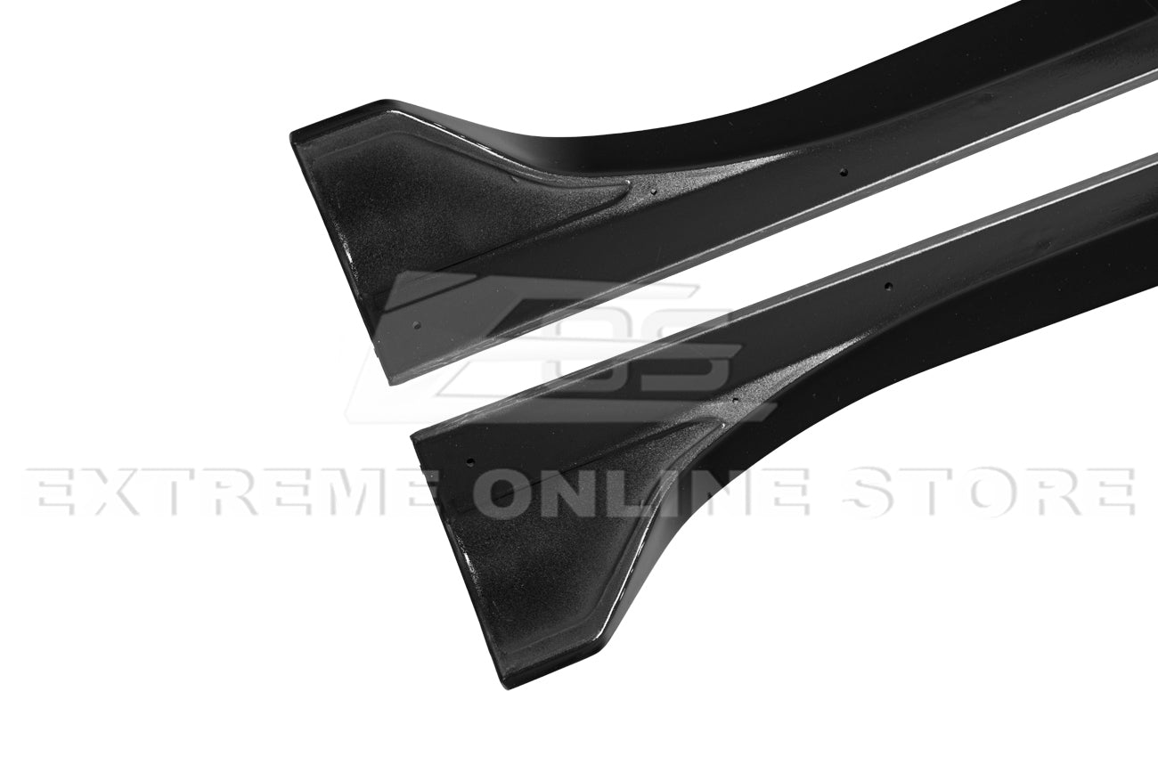 Tesla Model 3 Performance Style Gloss Black Front Splitter Side Skirts Kit 2017-2023