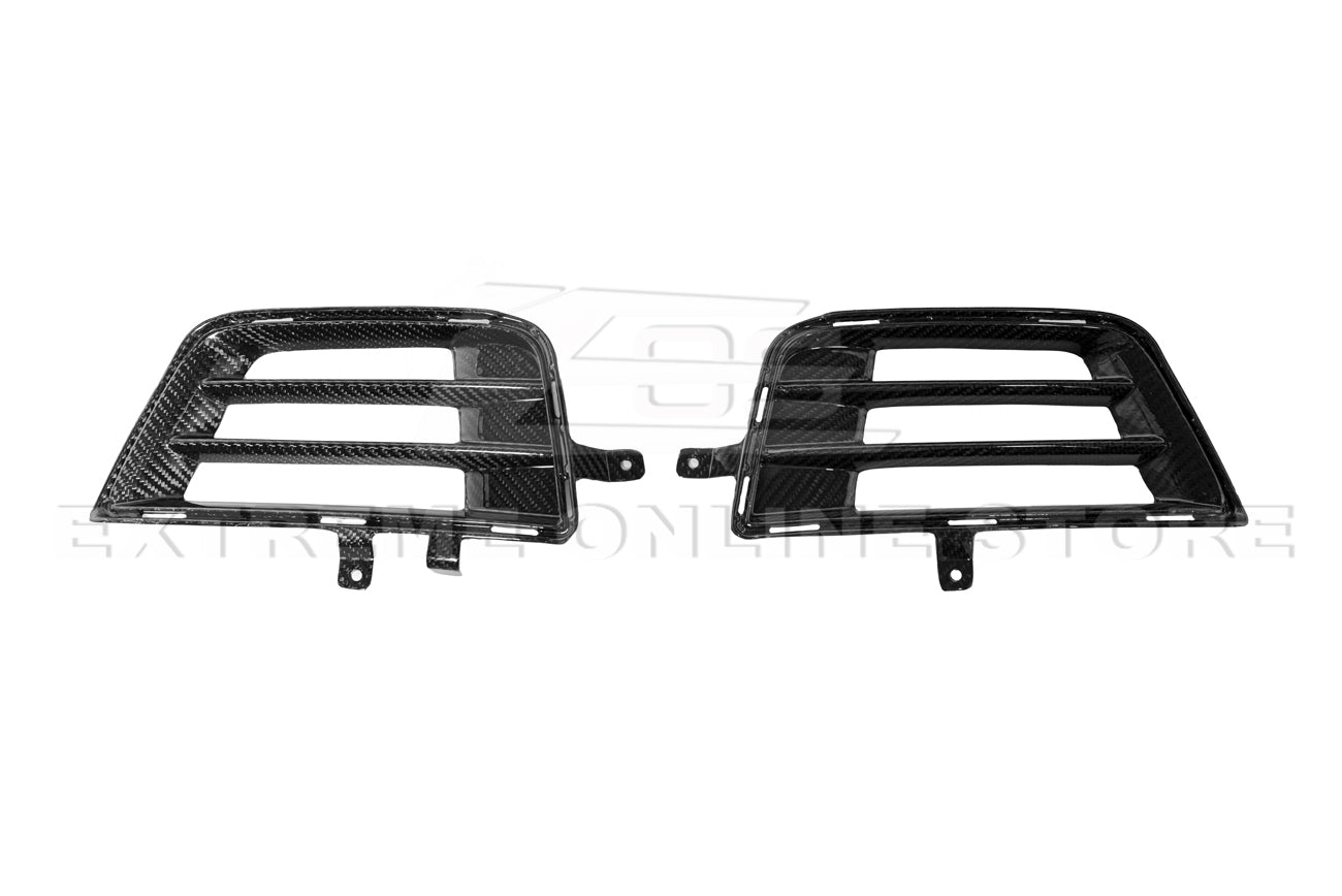 Cadillac ATS-V Dry Carbon Fiber Front Grille Accent Insert Set 2016-2019