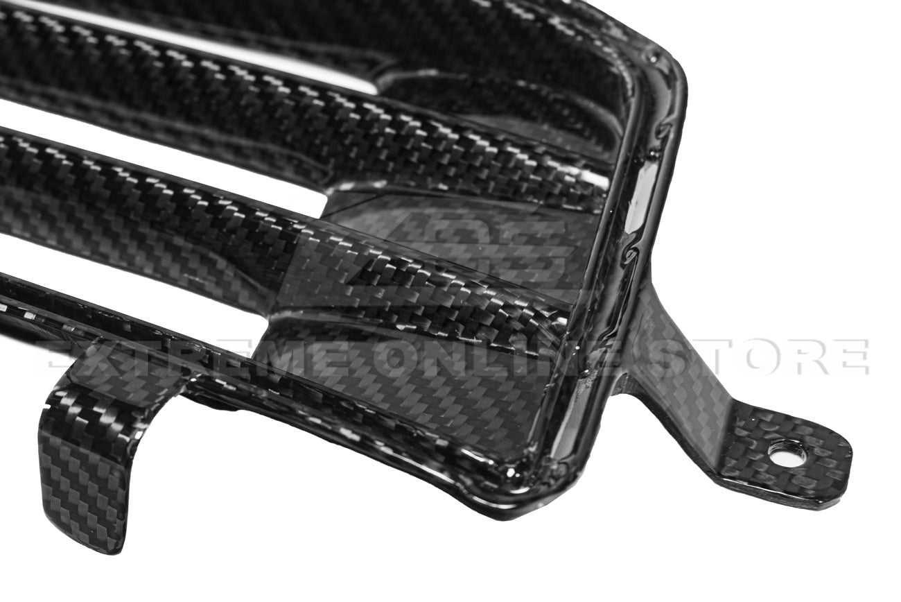Cadillac ATS-V Dry Carbon Fiber Front Grille Accent Insert Set 2016-2019