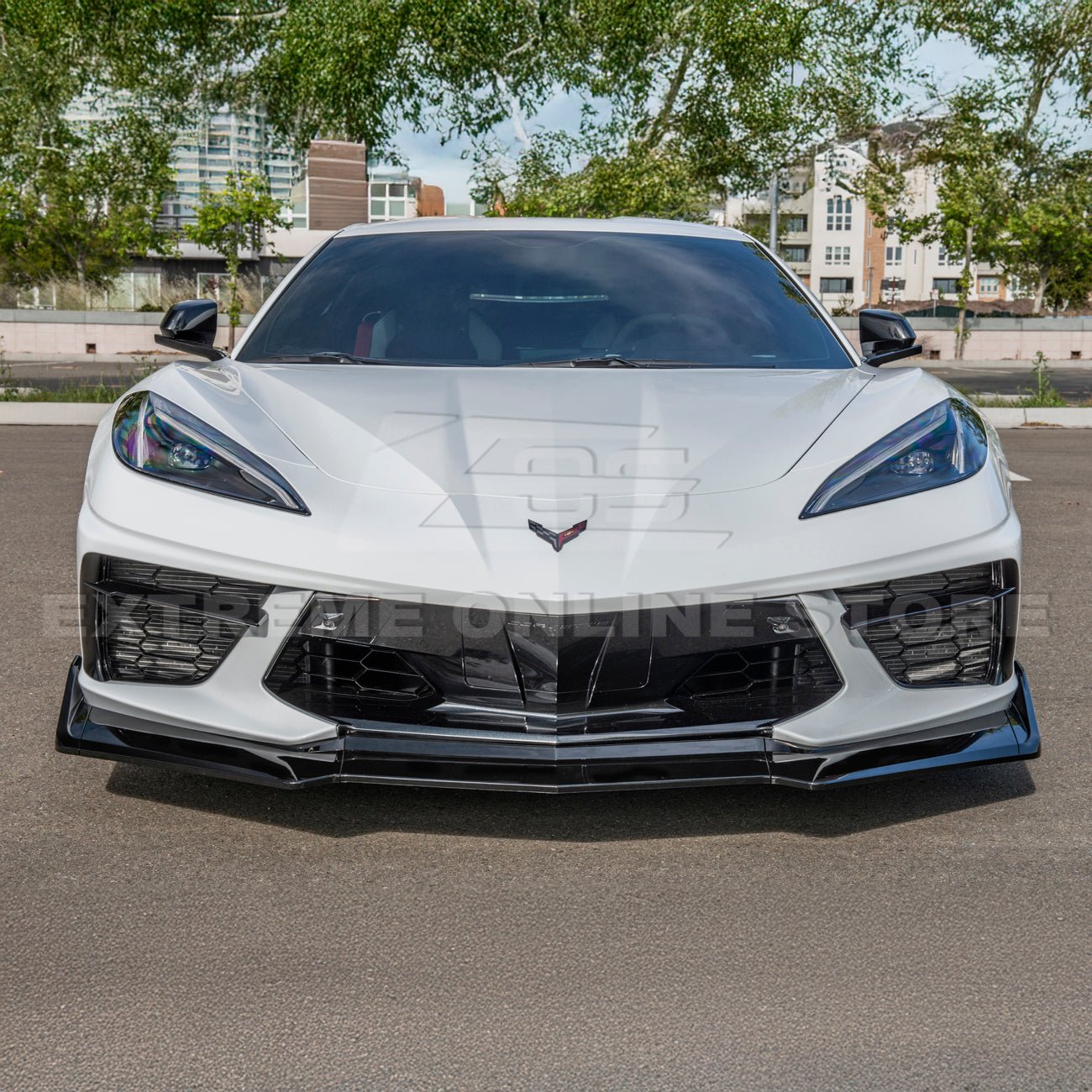 Chevrolet Corvette C8 ZR1 Style 5-Piece Front Splitter Extended Version 2020-Up