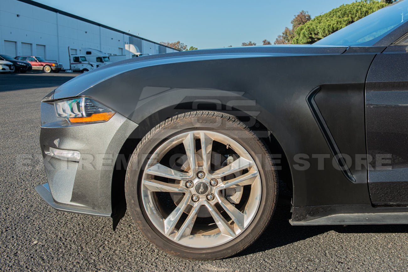 Ford Mustang S550 GT350 Style Matte Black Front Side Vented Fenders 2018-2023