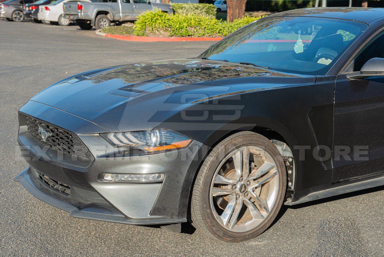 Ford Mustang S550 GT350 Style Matte Black Front Side Vented Fenders 2018-2023