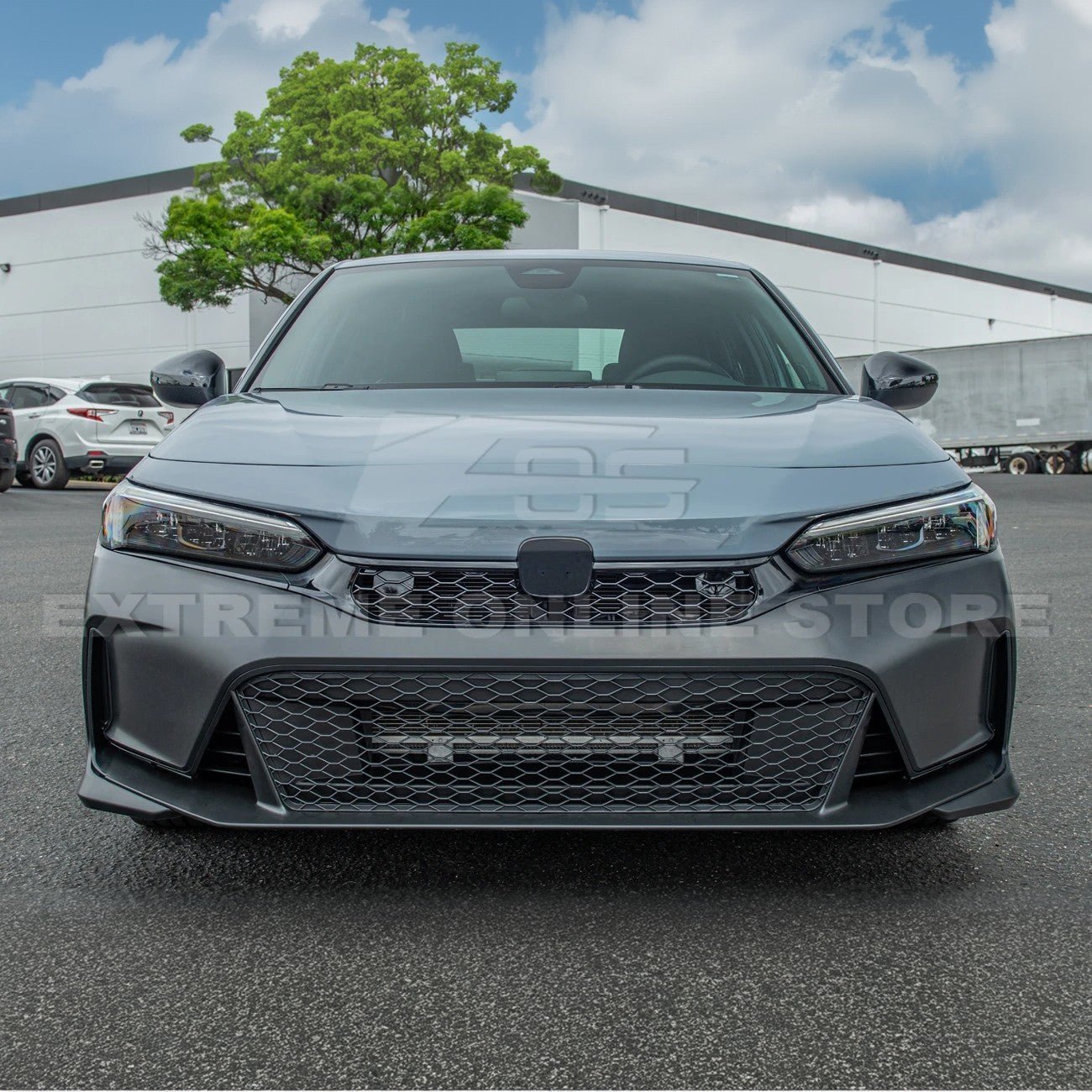 Honda Civic FE Type-R Style Primed Black Front Bumper Kit 2022-2024
