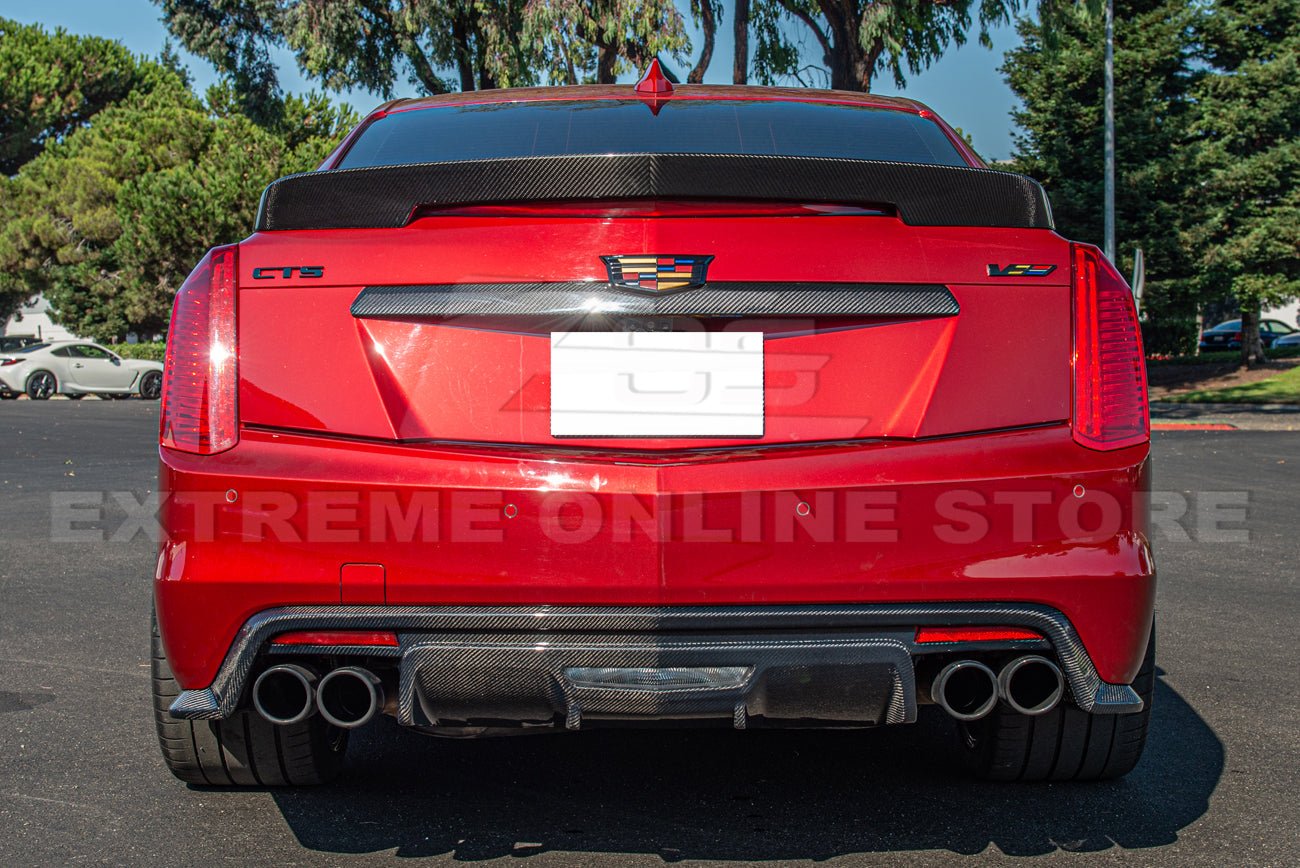 Cadillac CTS-V Carbon Fiber Rear Valance Diffuser Lip Cover 2016-2019