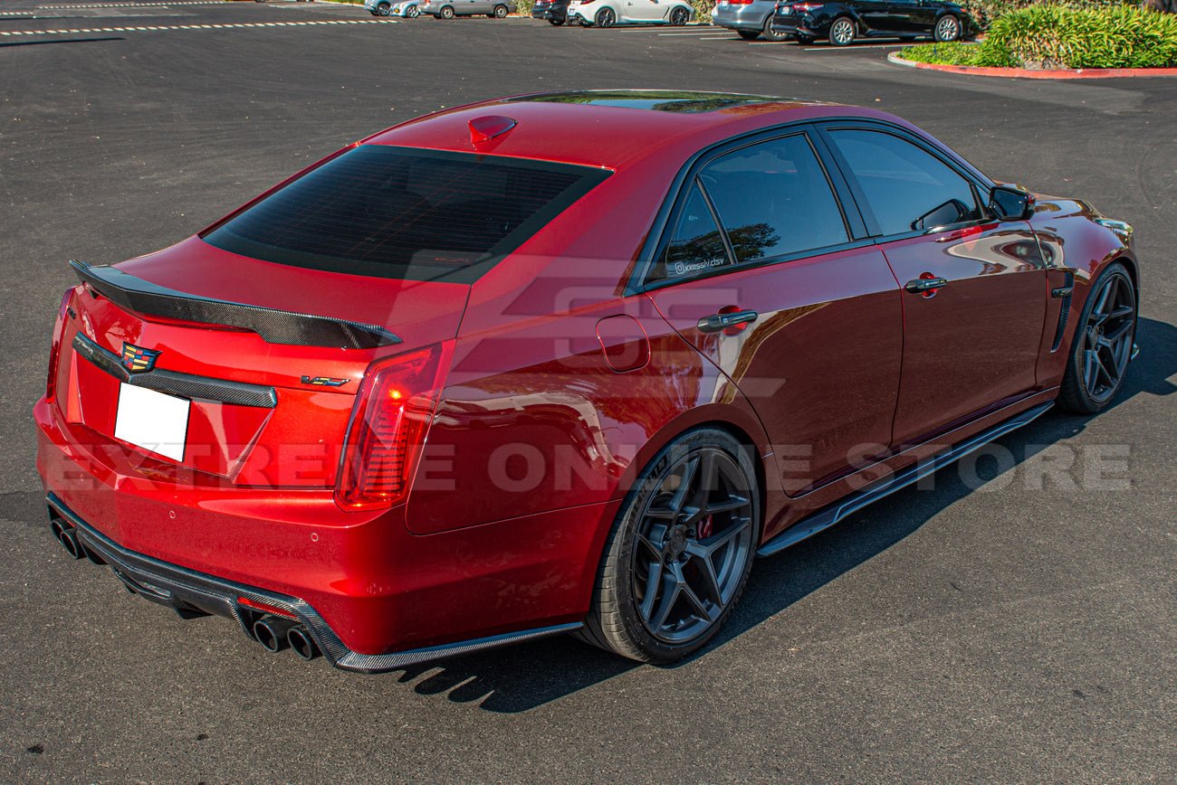 Cadillac CTS-V Carbon Fiber Rear Valance Diffuser Lip Cover 2016-2019