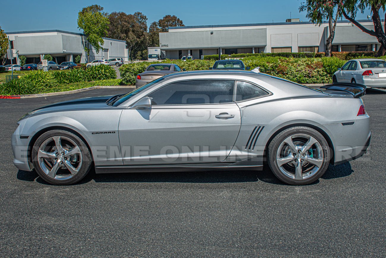 Chevrolet Camaro 5th Gen Track Style Matte Black Side Skirts Rocker Panels 2010-2015