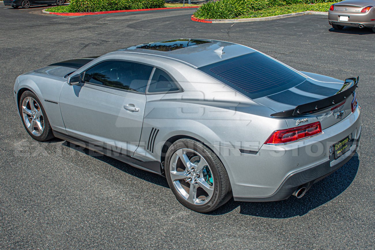 Chevrolet Camaro 5th Gen Track Style Matte Black Side Skirts Rocker Panels 2010-2015