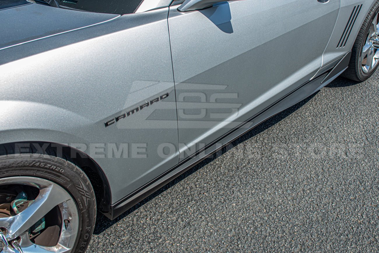 Chevrolet Camaro 5th Gen Track Style Matte Black Side Skirts Rocker Panels 2010-2015
