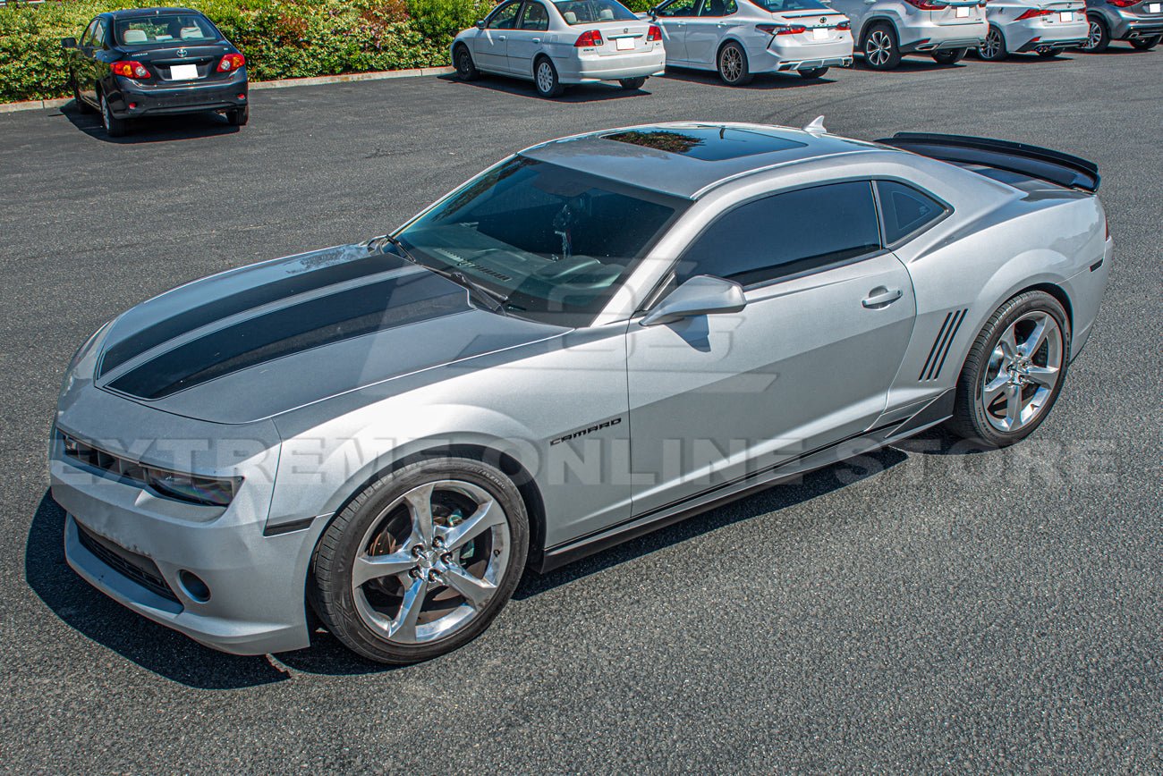 Chevrolet Camaro 5th Gen Track Style Matte Black Side Skirts Rocker Panels 2010-2015