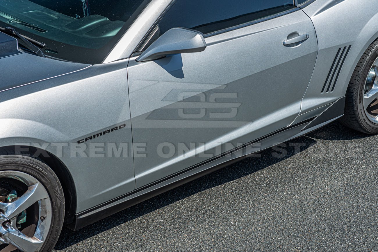 Chevrolet Camaro 5th Gen Track Style Matte Black Side Skirts Rocker Panels 2010-2015