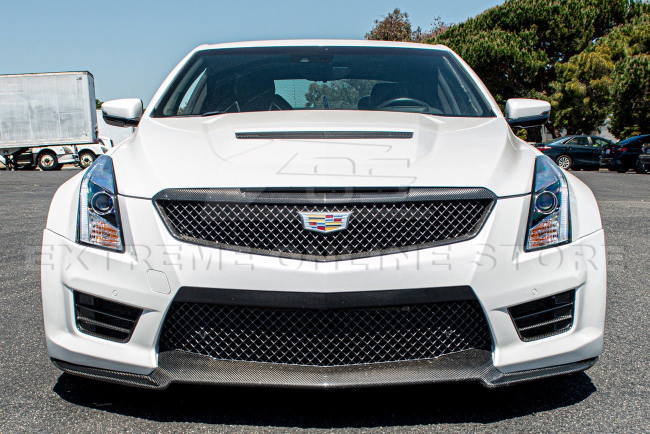 Cadillac ATS-V Dry Carbon Fiber Front Grille Accent Insert Set 2016-2019