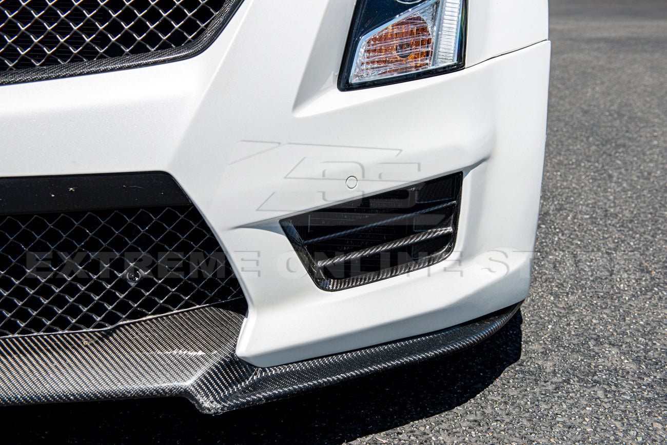 Cadillac ATS-V Dry Carbon Fiber Front Grille Accent Insert Set 2016-2019