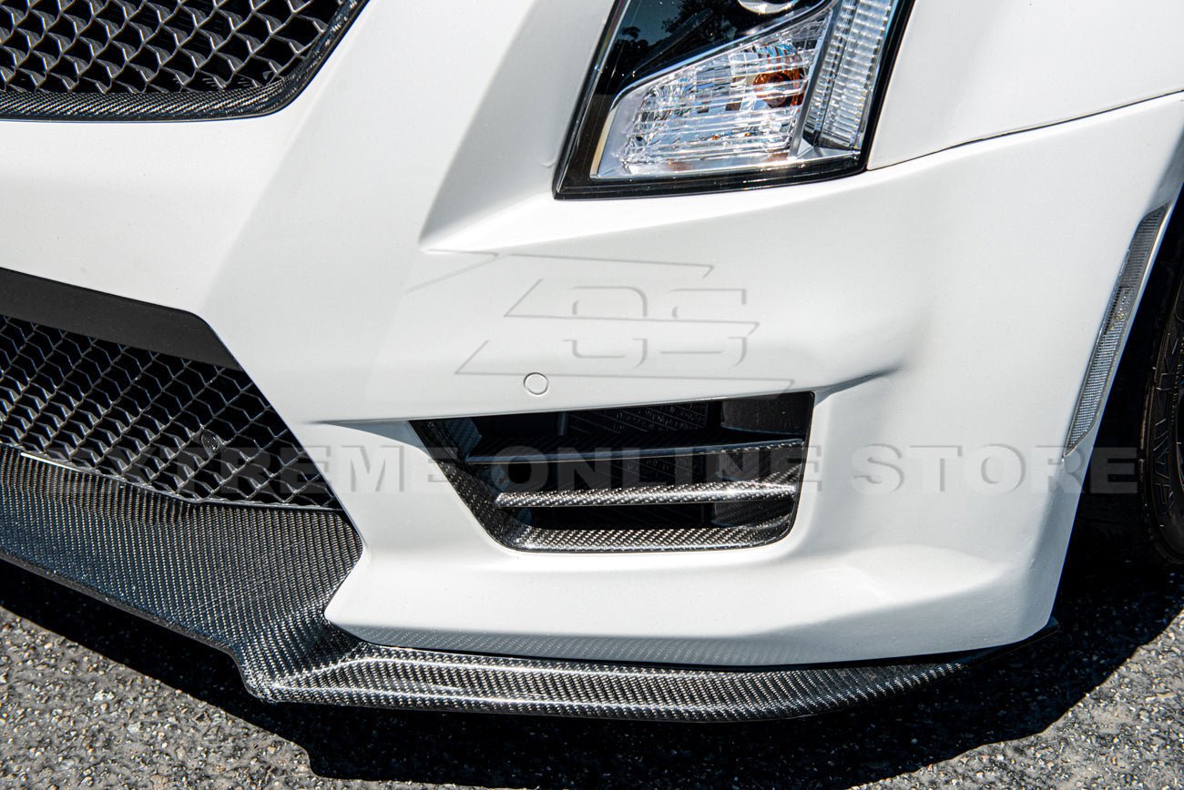 Cadillac ATS-V Dry Carbon Fiber Front Grille Accent Insert Set 2016-2019