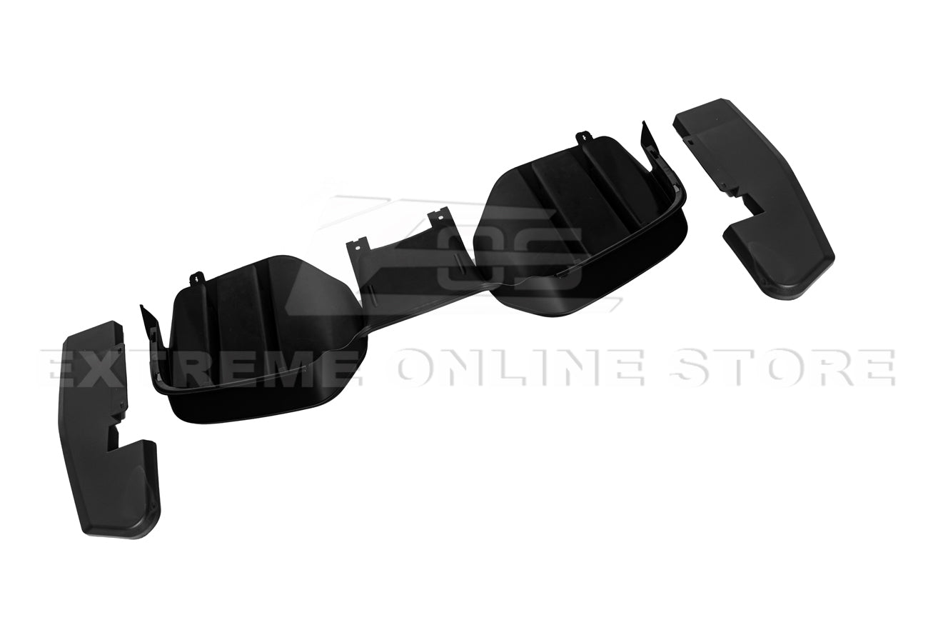 Ford Mustang S550 RTR Style Matte Black Rear Bumper 3 Piece Diffuser 2015-2017