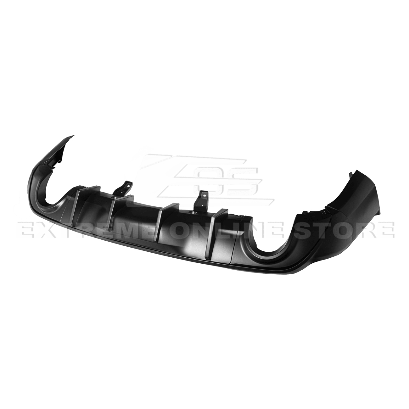 Dodge Durango WD Track Style Matte Black Rear Dual Tips Diffuser 2014-Up