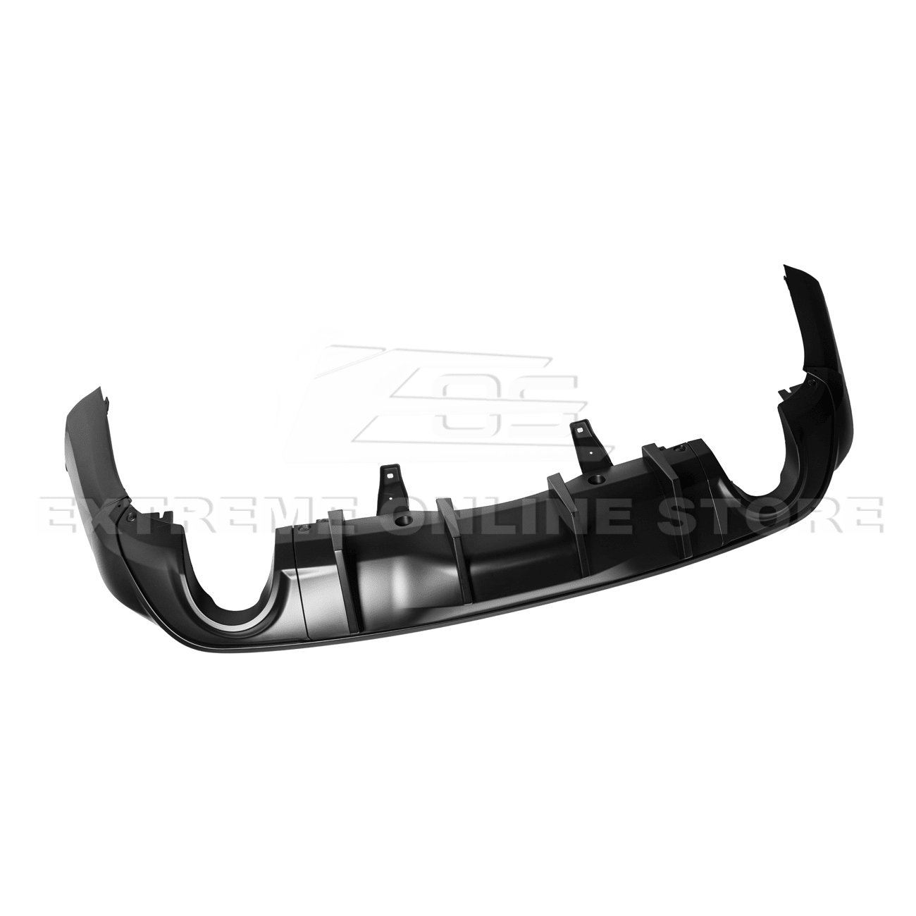 Dodge Durango WD Track Style Matte Black Rear Dual Tips Diffuser 2014-Up