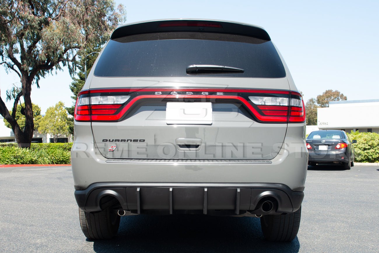 Dodge Durango WD Matte Black Rear Bumper Dual Exhaust Diffuser 2014-Up