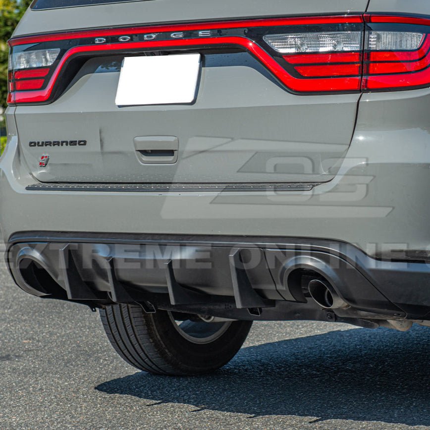 Dodge Durango WD Track Style Matte Black Rear Dual Tips Diffuser 2014-Up