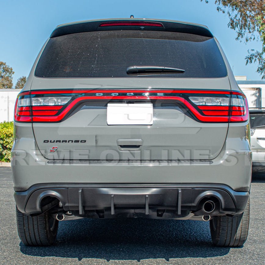 Dodge Durango WD Track Style Matte Black Rear Dual Tips Diffuser 2014-Up