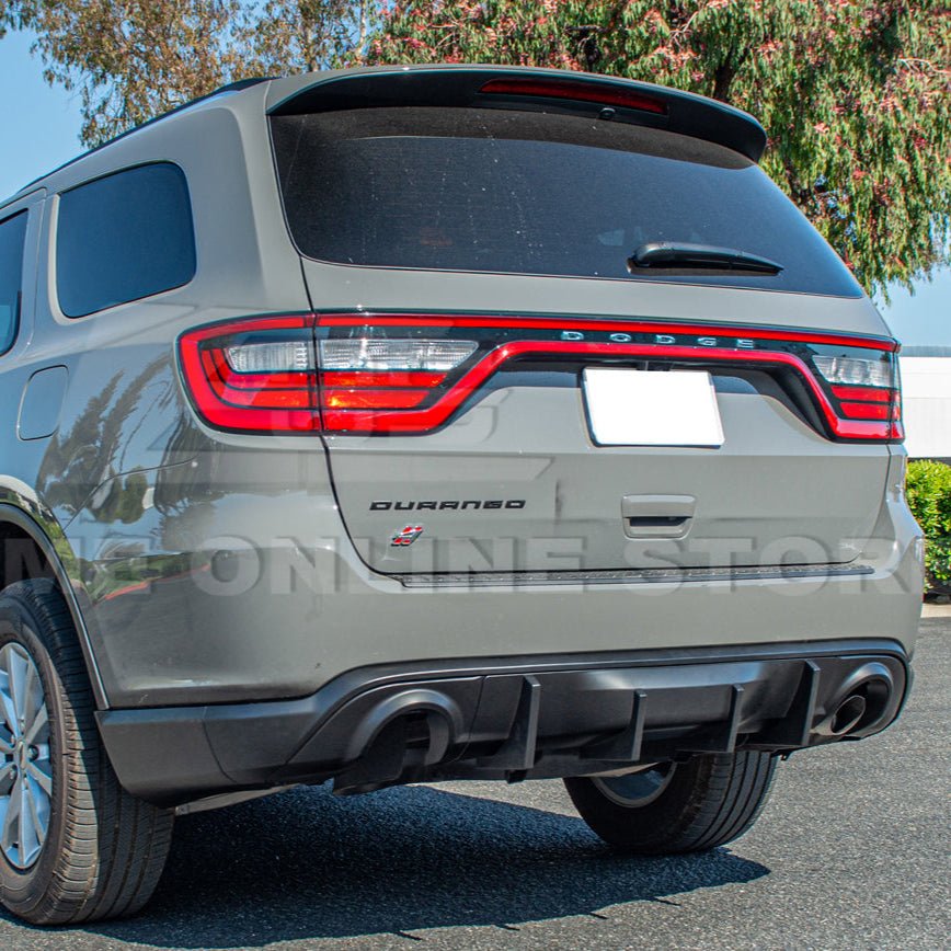 Dodge Durango WD Track Style Matte Black Rear Dual Tips Diffuser 2014-Up