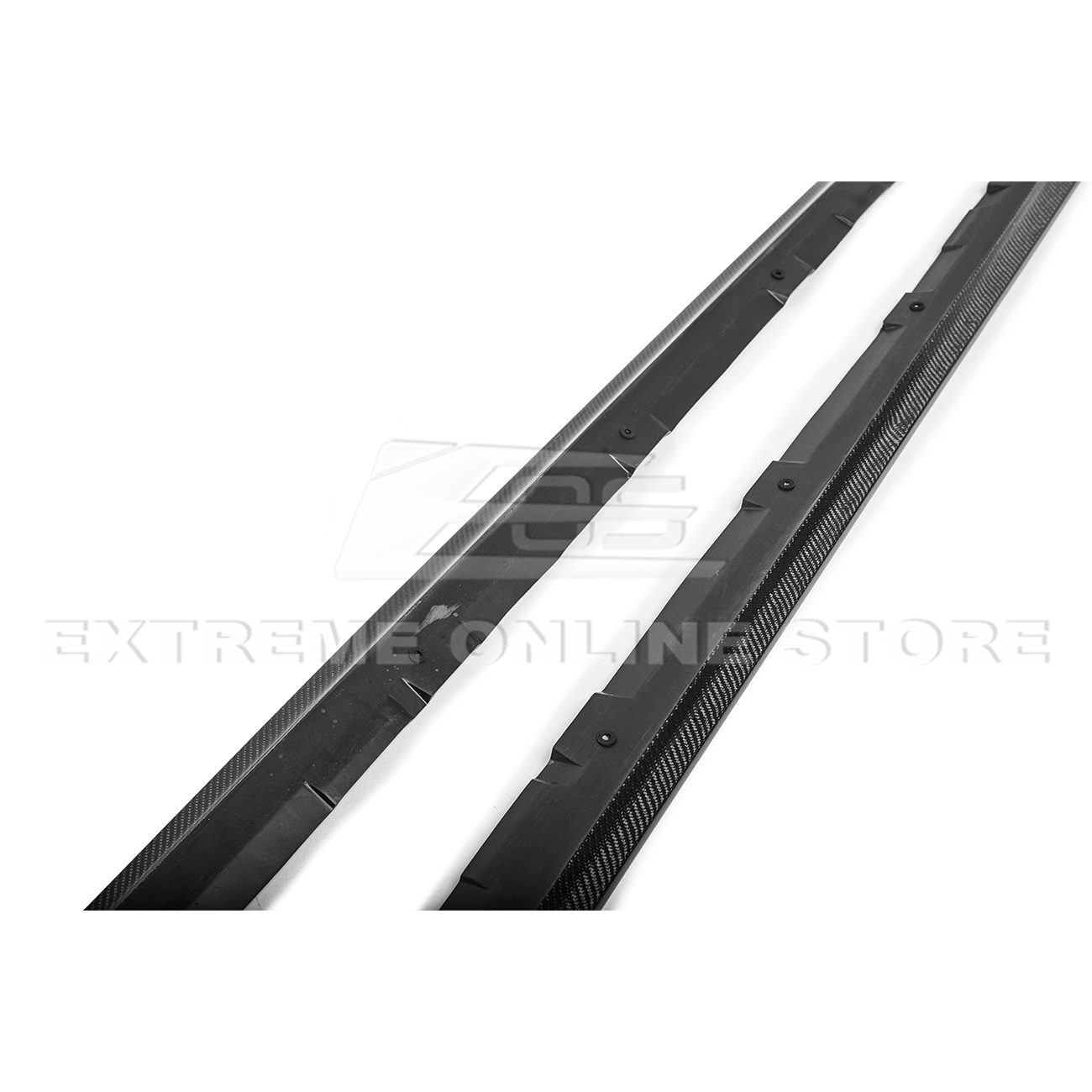 Subaru WRX STI VA CS Style Carbon Fiber Primer Black Side Skirts Rocker Panels 2015-2021