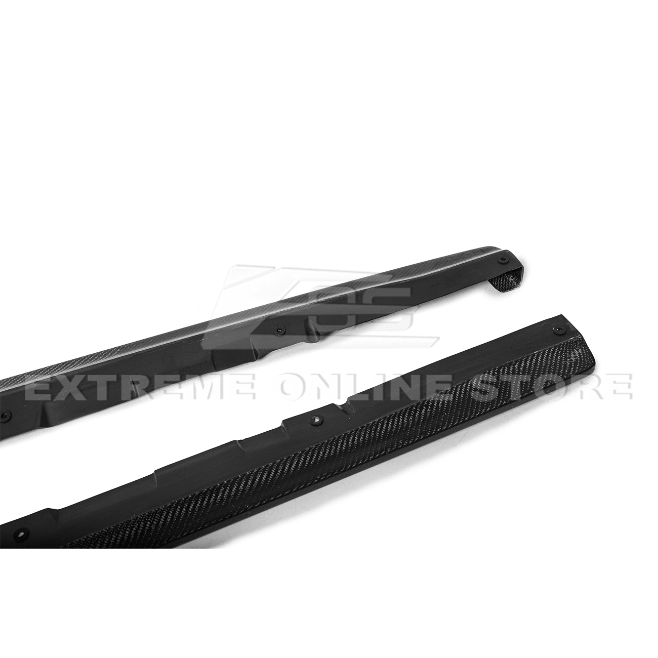 Subaru WRX STI VA CS Style Carbon Fiber Primer Black Side Skirts Rocker Panels 2015-2021