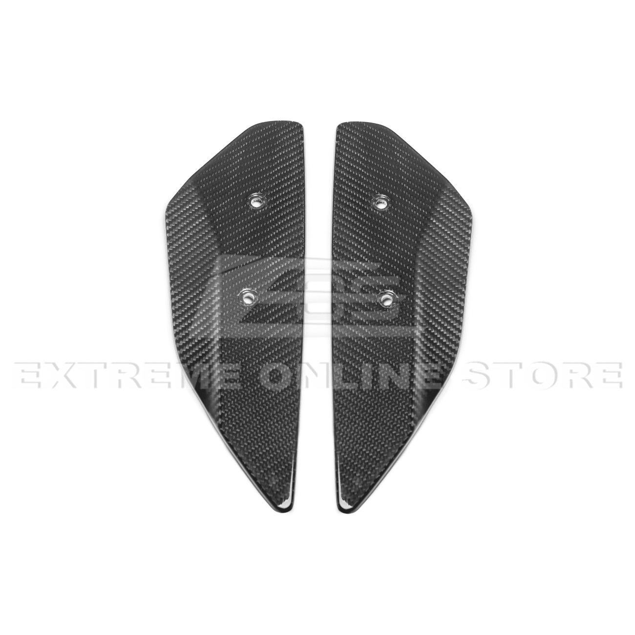 Chevrolet Corvette C8 GM Factory Style Dry Carbon Fiber Rear Spoiler Side Winglets 2020-Up