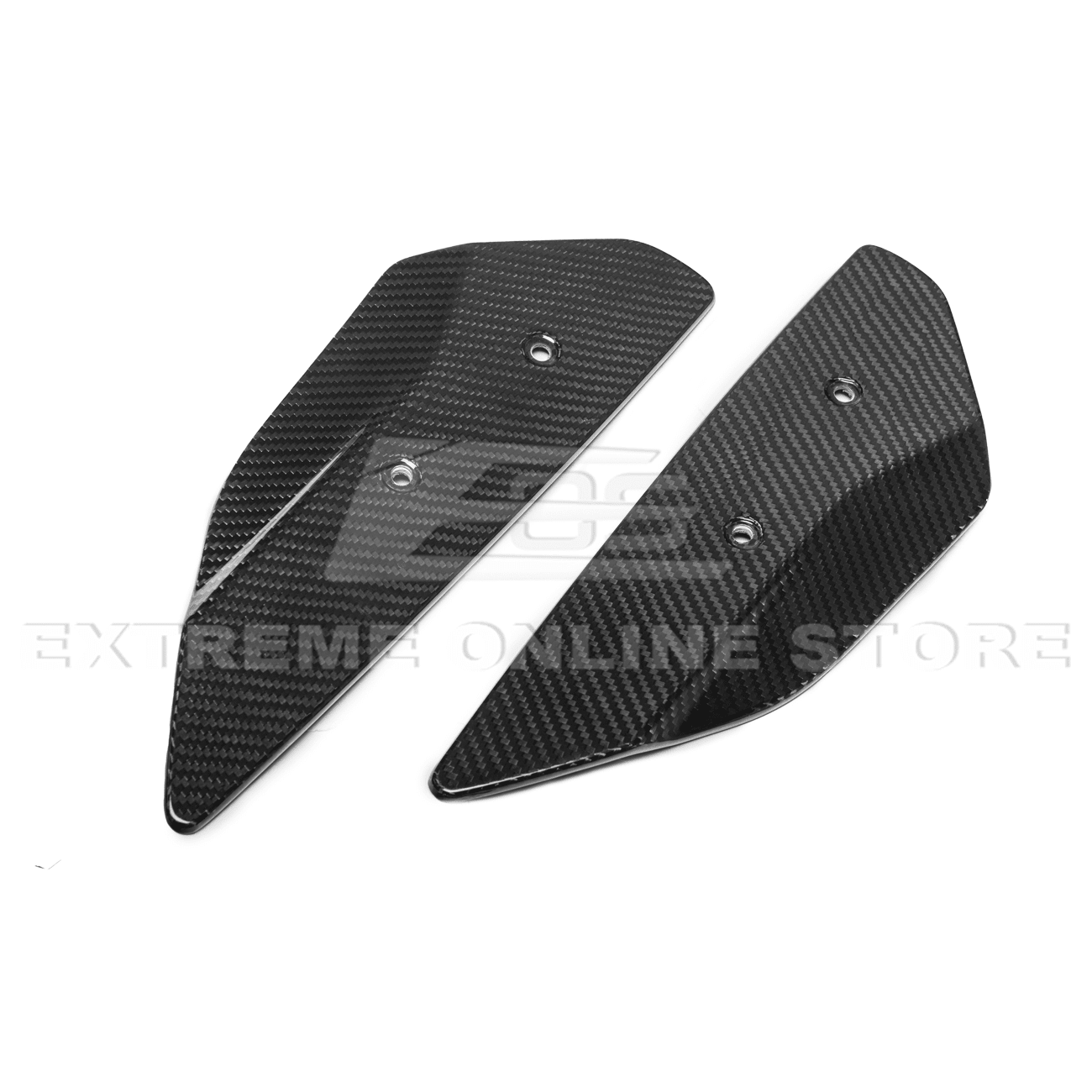 Chevrolet Corvette C8 GM Factory Style Dry Carbon Fiber Rear Spoiler Side Winglets 2020-Up