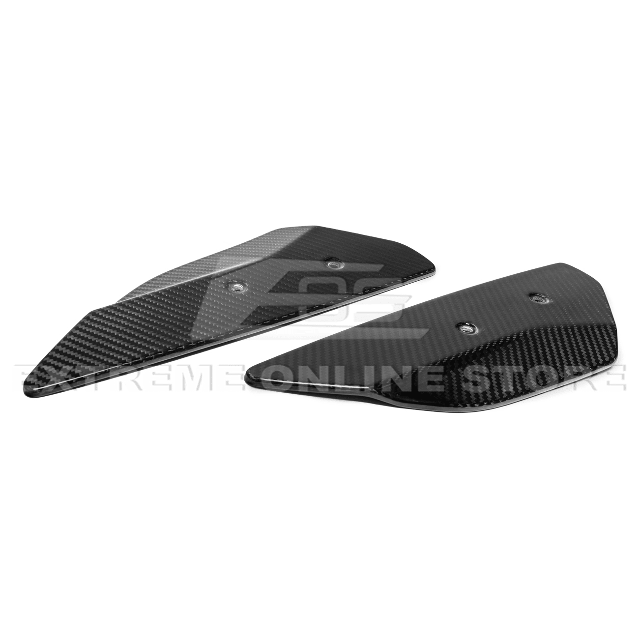 Chevrolet Corvette C8 GM Factory Style Dry Carbon Fiber Rear Spoiler Side Winglets 2020-Up
