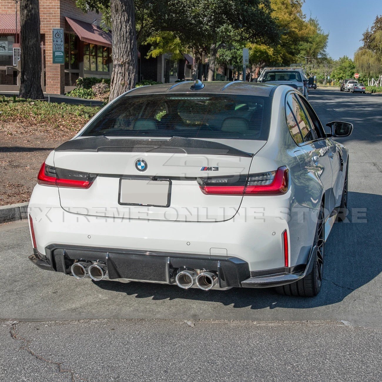 BMW G80 M3 M Performance Style Carbon Fiber Rear Lip Apron Splitter 2021-Up