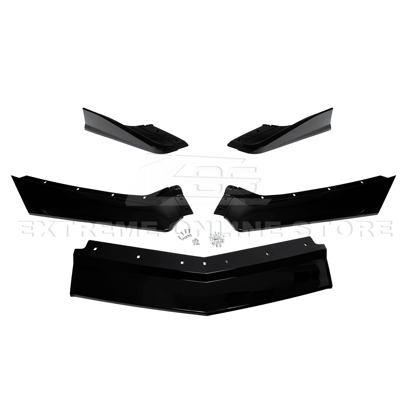 Chevrolet Corvette C8 ZR1 Style 5-Piece Front Splitter Extended Version 2020-Up