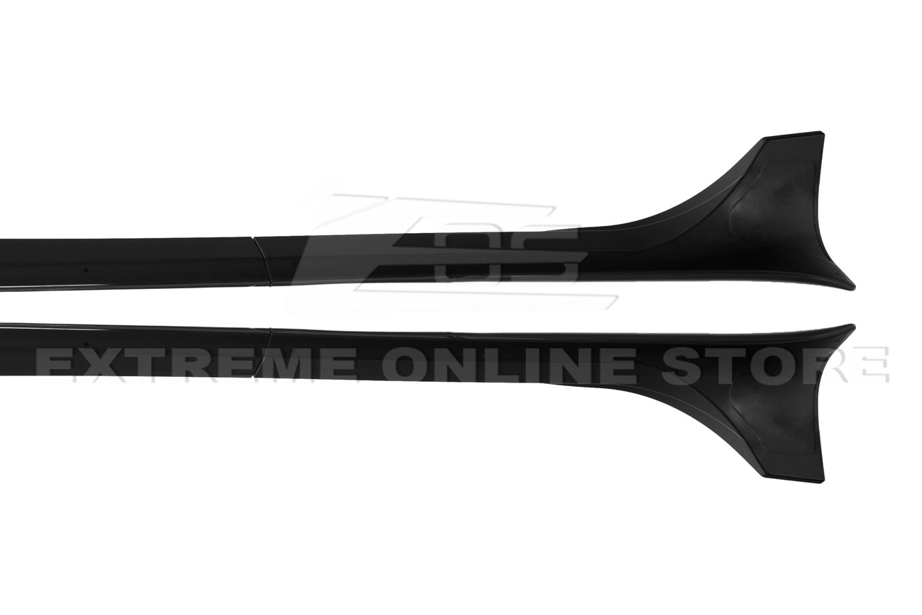 Tesla Model Y Performance Style Gloss Black Front Splitter Lip Side Skirts Kit 2020-2024