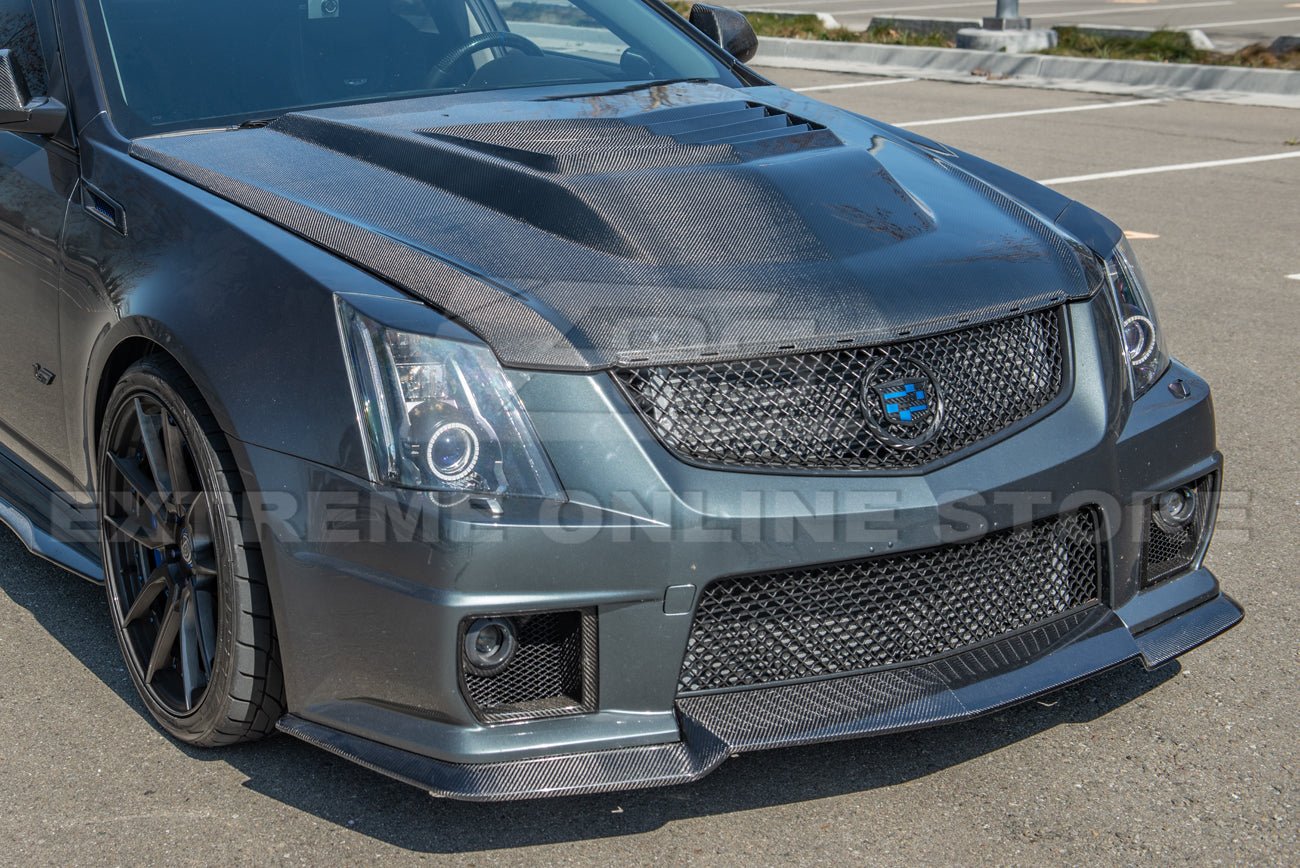 Cadillac CTS-V GMX322 Carbon Fiber Vented Front Hood 2009-2015