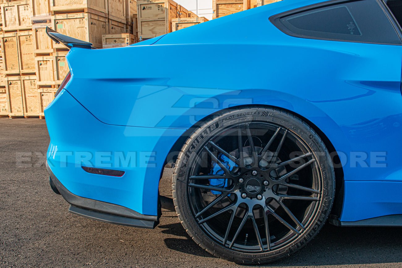 Ford Mustang S550 RTR Style Matte Black Rear Bumper 3 Piece Diffuser 2015-2017