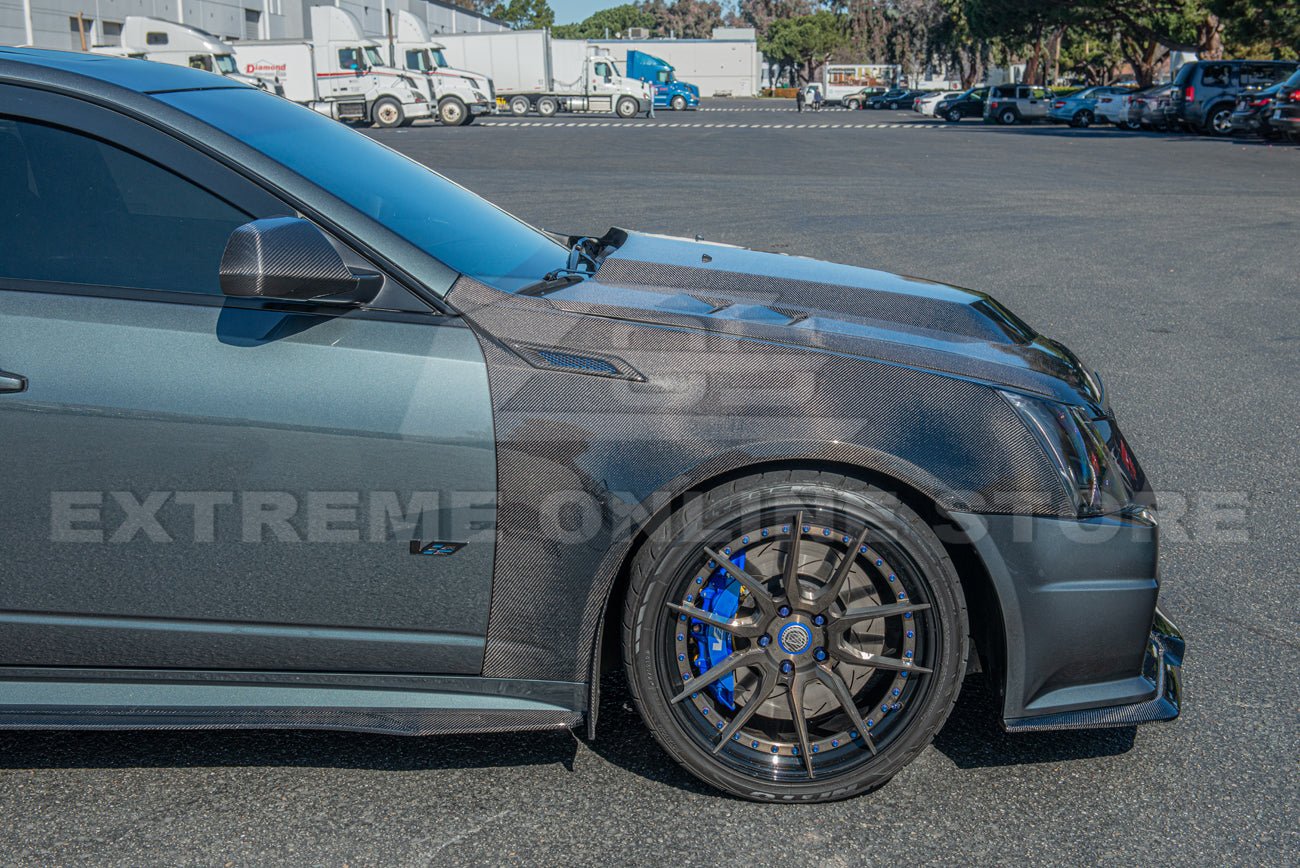 Cadillac CTS CTS-V Factory Style Dry Carbon Fiber Mirror Covers 2009-2015