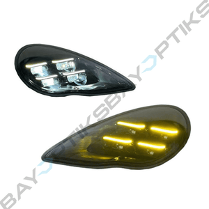 Porsche Panamera 970.1 Yellow/White Dual Color Drl Matrix Style Headlights 2010-2013