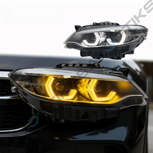 BMW 2 Series F22 M2 F87 Ikon Style Dual Color Headlight 2014-2021