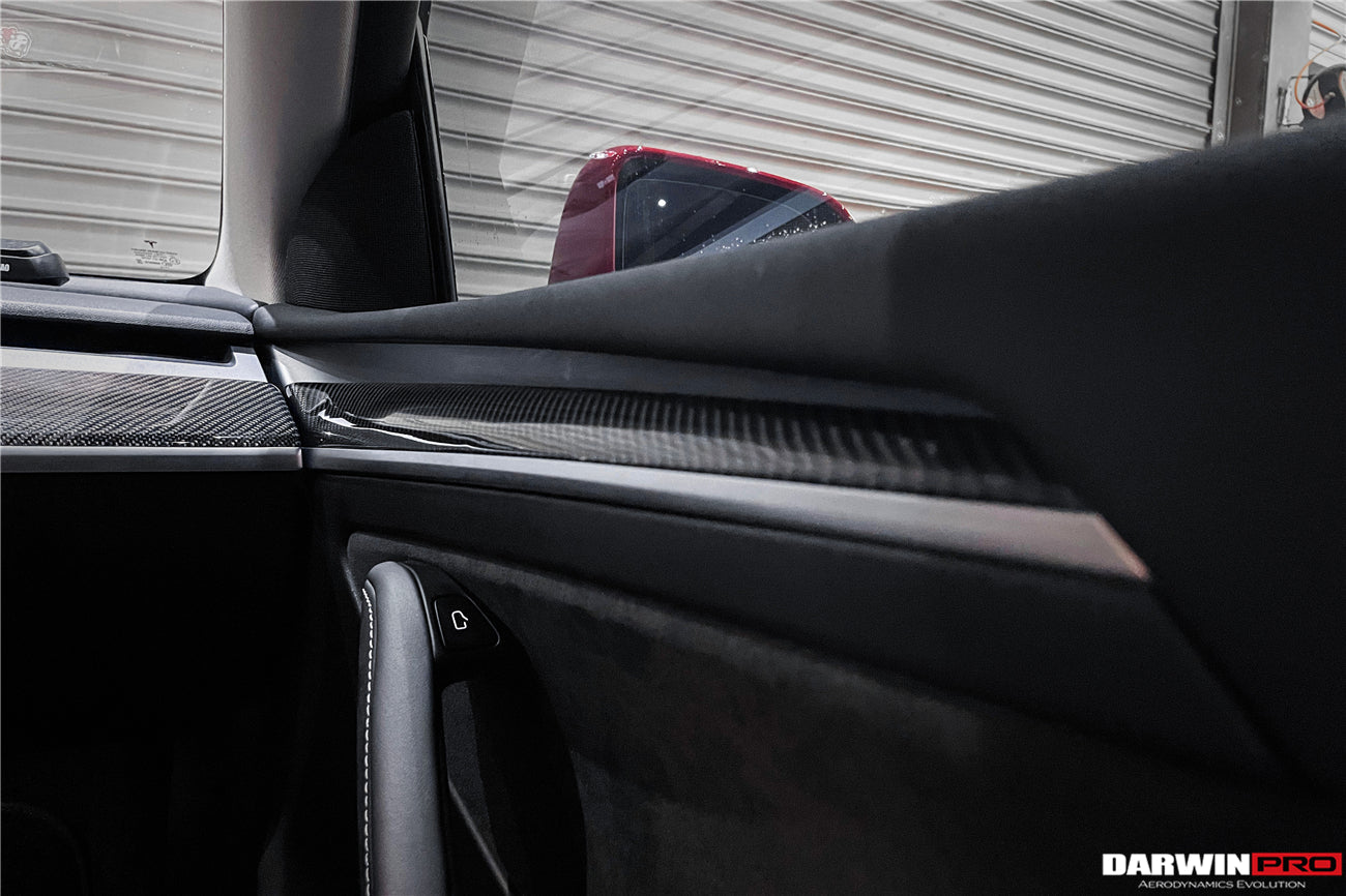 2020 - 2023 Tesla Model 3/Y OEM Style Autoclave Carbon Fiber Door Trim Interior Replacement