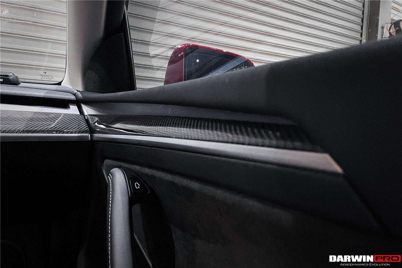 2020 - 2023 Tesla Model 3/Y OEM Style Autoclave Carbon Fiber Door Trim Interior Replacement