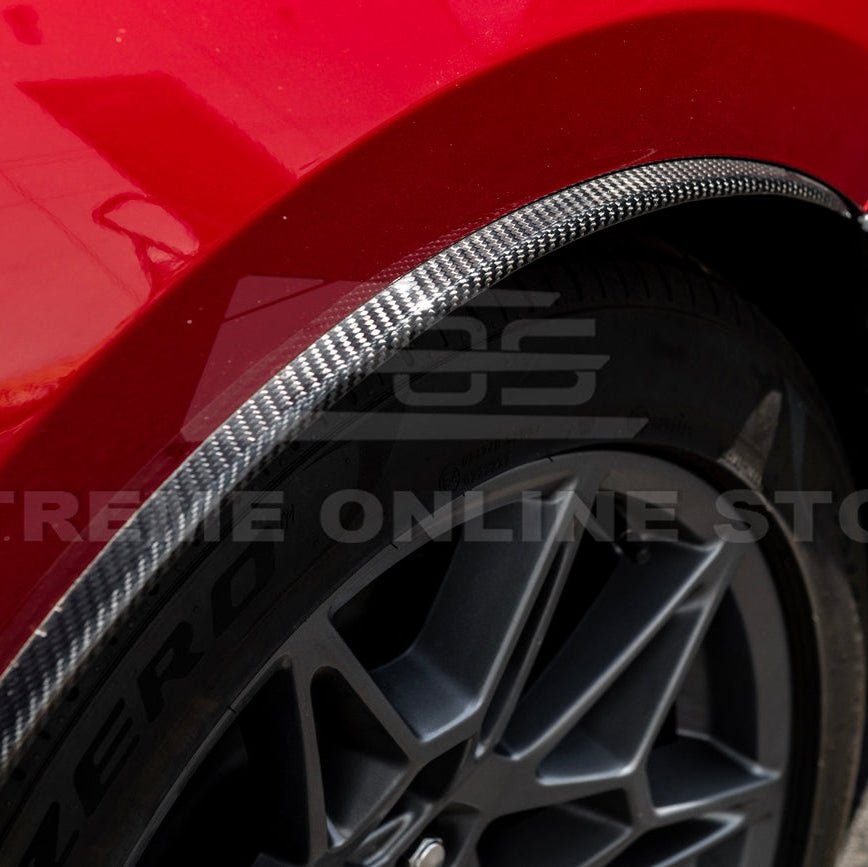 Mustang S650 Dry Carbon Fiber Rear Quarter Fender Flare Extensions 2024-Up