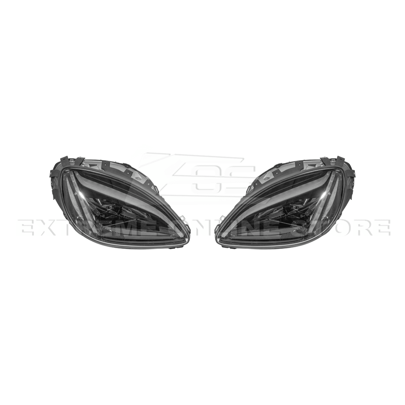 Chevrolet Corvette C6 C8 Style Clear Lens Sequential LED Front Headlights 2005-2013