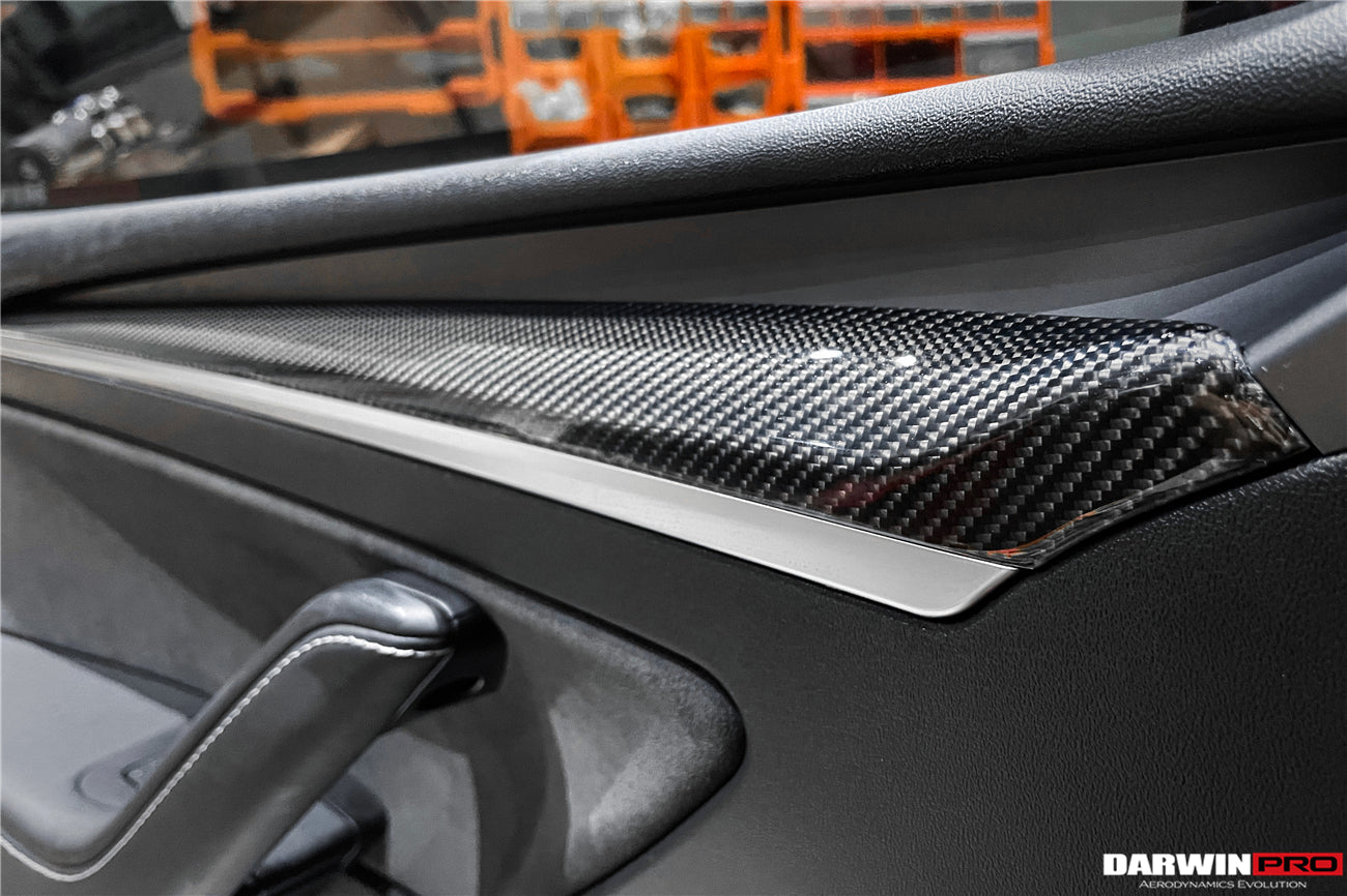 2020 - 2023 Tesla Model 3/Y OEM Style Autoclave Carbon Fiber Door Trim Interior Replacement