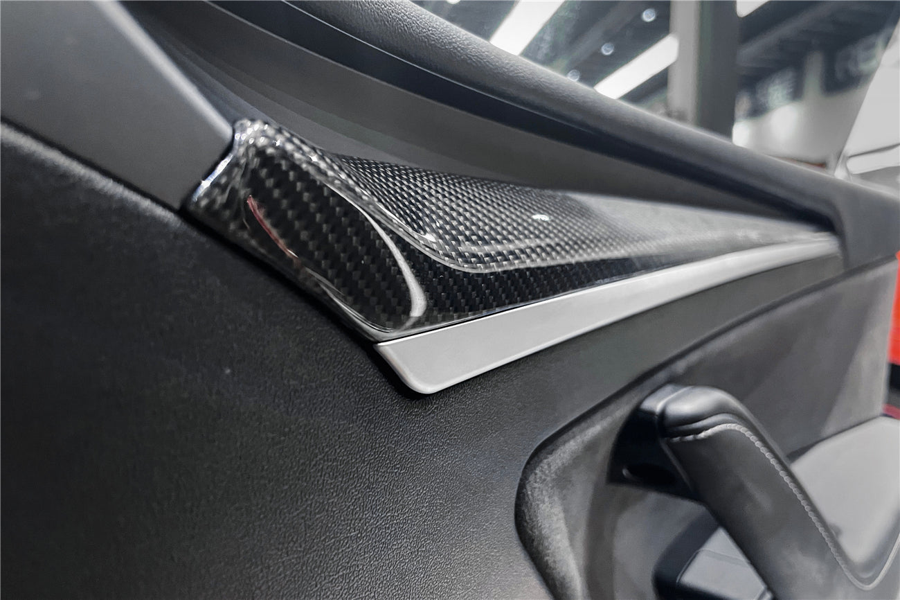 2020 - 2023 Tesla Model 3/Y OEM Style Autoclave Carbon Fiber Door Trim Interior Replacement