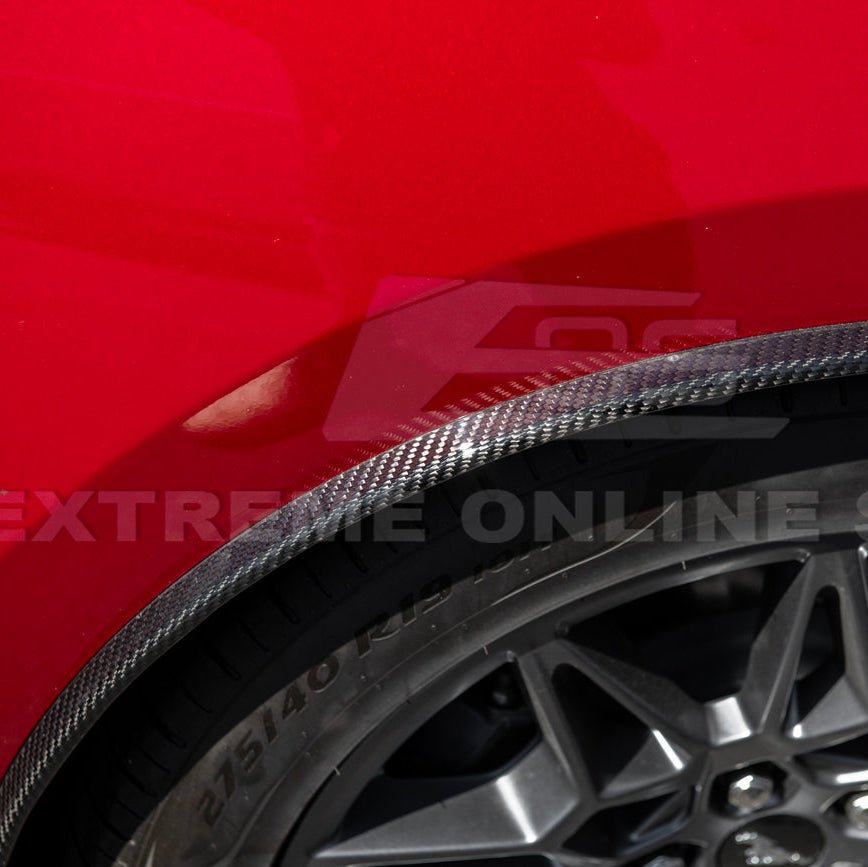 Mustang S650 Dry Carbon Fiber Rear Quarter Fender Flare Extensions 2024-Up