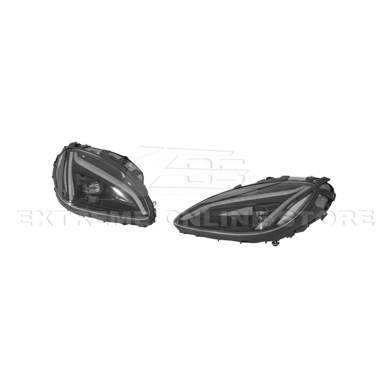 Chevrolet Corvette C6 C8 Style Clear Lens Sequential LED Front Headlights 2005-2013