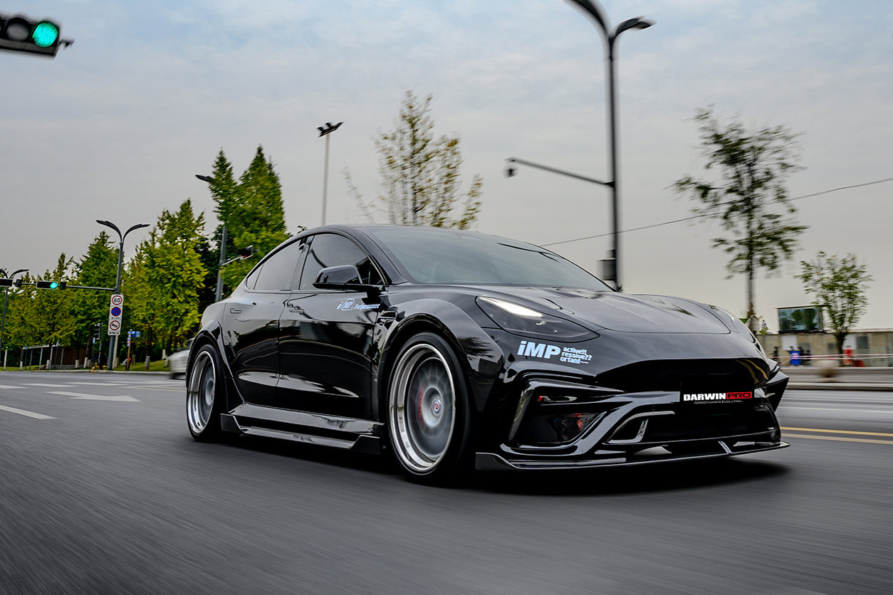 2021 - 2025 Tesla Model 3 IMP Performance Partial Carbon Fiber Full Body Kit
