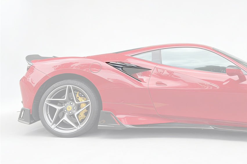 Ferrari F8 F142M MSY Style Autoclave Carbon Fiber Quarter Panel Side Scoops 2019-2024