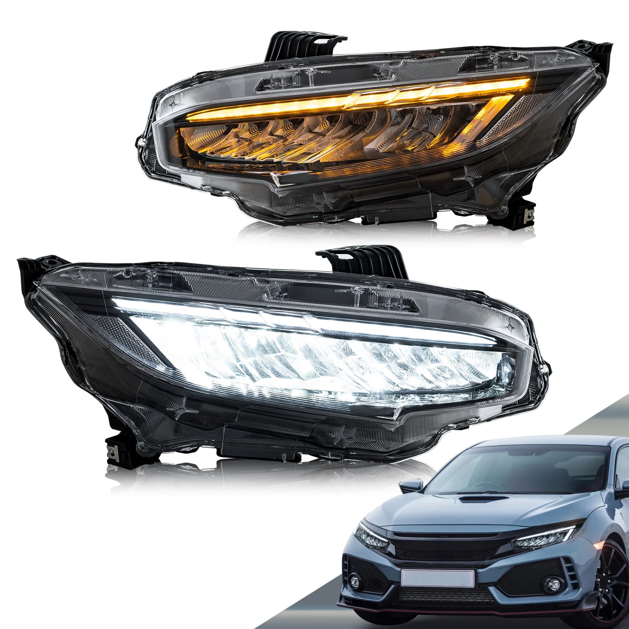 2016-2021 Honda Civic Type R Style LED Headlights
