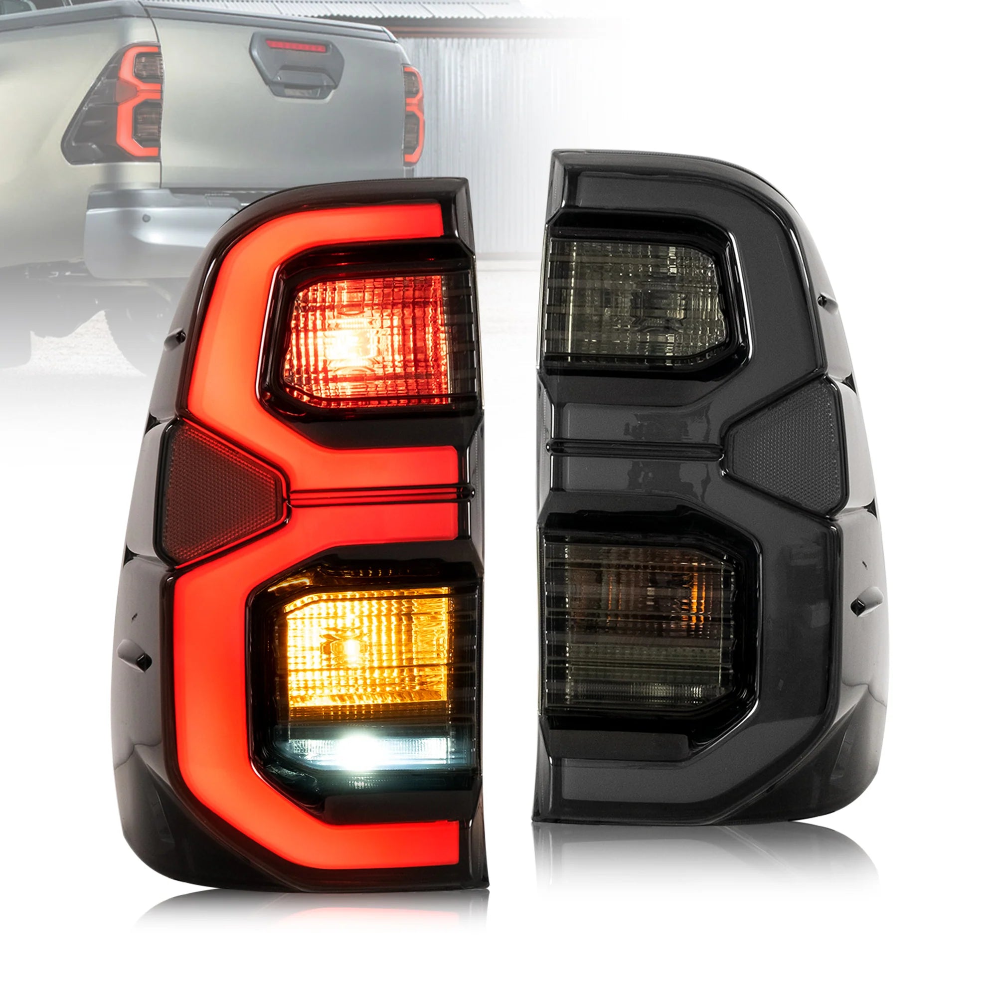 2015 - 2020 Toyota Hilux Rear Lamps LED Taillights Normal Edition