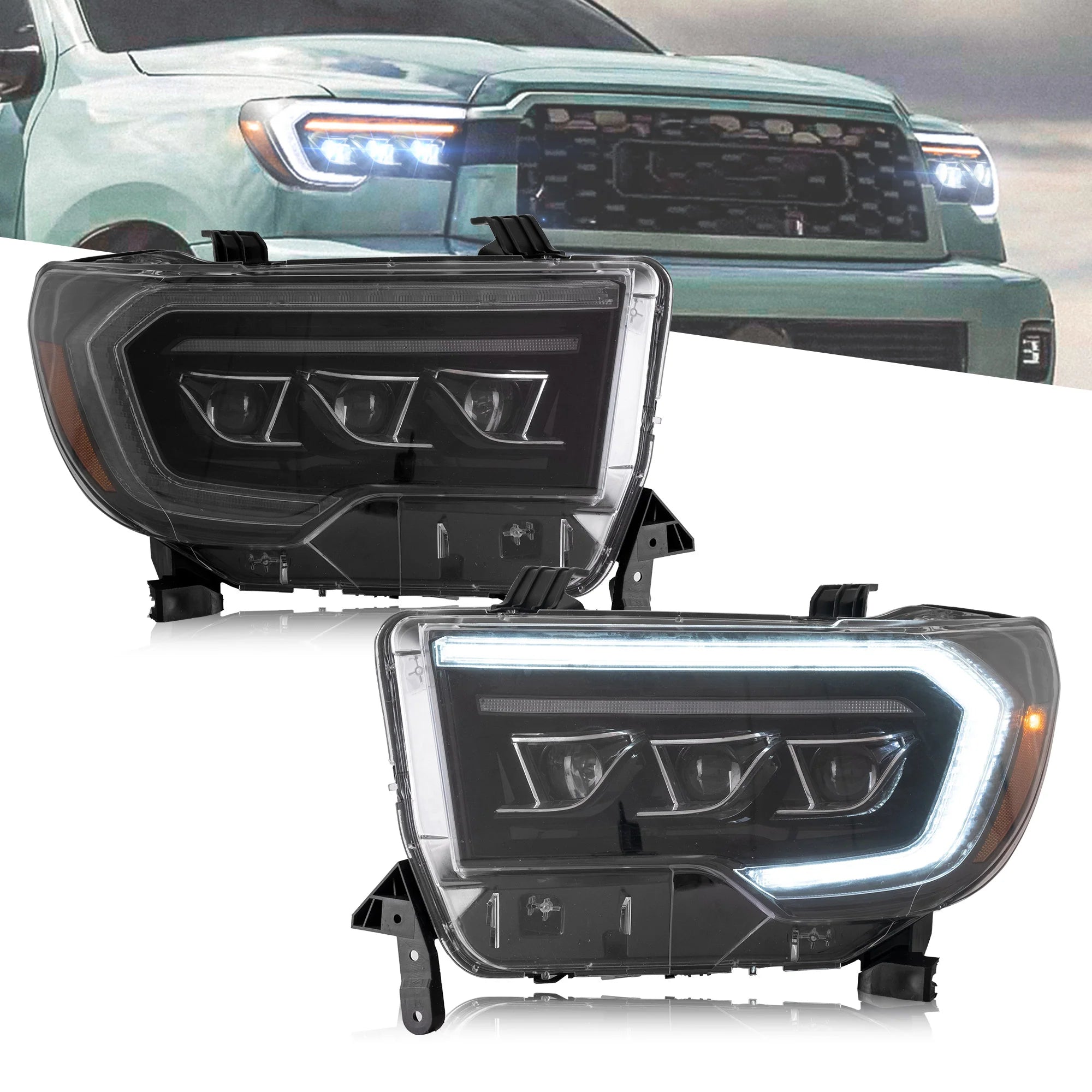 Toyota Tundra 2007 - 2013  & Toyota Sequoia 2008 - 2022 LED Projector Headlights